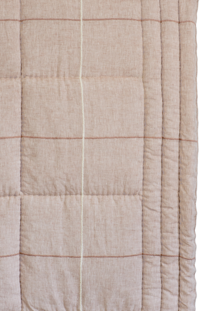 Bianca Lorenne Tobiishi Pink Clay Comforter | Luxury Linen Comforter NZ image 3